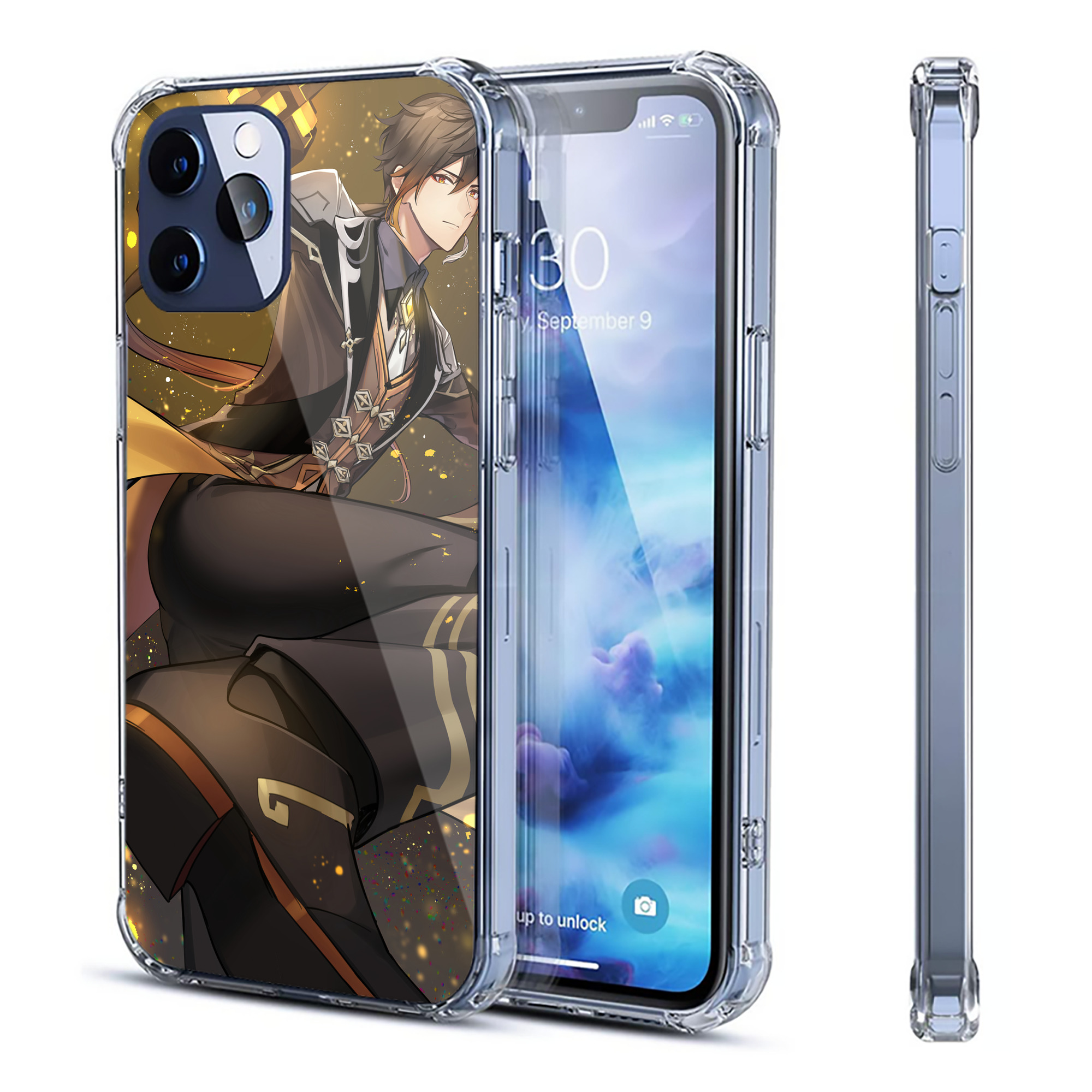 げんし神 genshin 【iPhone 12シリーズ対応】透明スマホケース（クリアソフトケース）
